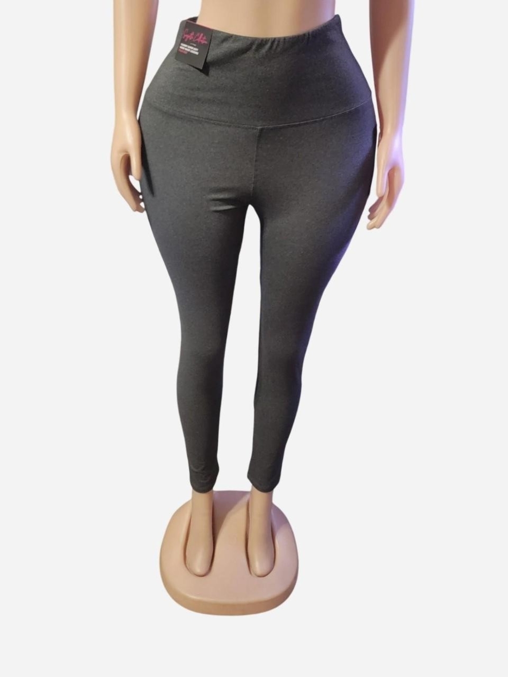 High-Waist Dark Gray Women's Leggings